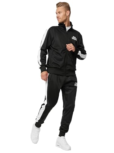 Lonsdale Herren Trainingsanzug normale Passform PEMBER L, Black