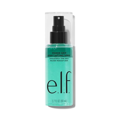 e.l.f. Power Grip Dewy Setting Spray, Ultrafeine & Langanhaltende Formel, Fixiert Das Make-Up Für Ein Hydratisiertes, Dewy Finish, Vegan & Tierversuchsfrei