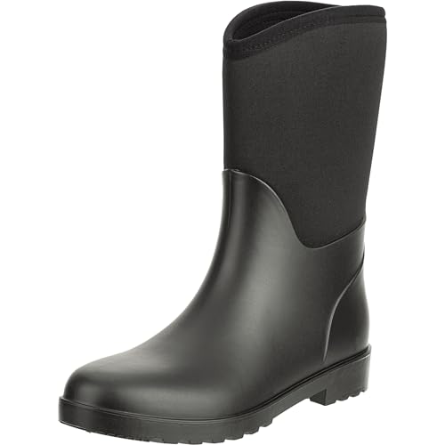 RL24 - Gummistiefel Basicline – Thermostiefel für Stall & Weide – wasserdichte Stallstiefel – Allwetter-Stiefel halbhoch – Thermo-Reitschuhe in schwarz – Unisex Winterschuhe in Größe 39