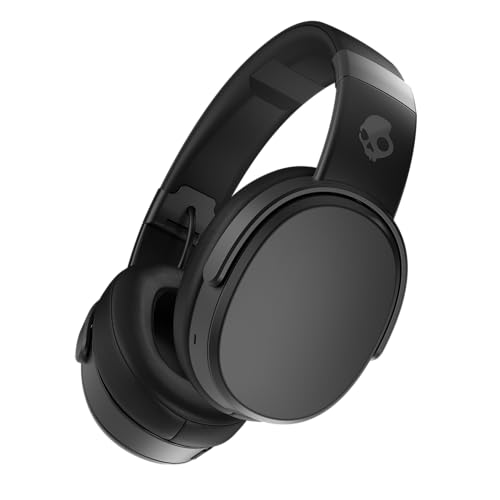 Skullcandy Crusher Over-Ear Wireless-Kopfhörer mit Sensory Bass, 40 Std. Akkulaufzeit, Mikro, kompatibel mit iPhone, Android und Bluetooth-Geräten - Schwarz (Auslaufmodell)