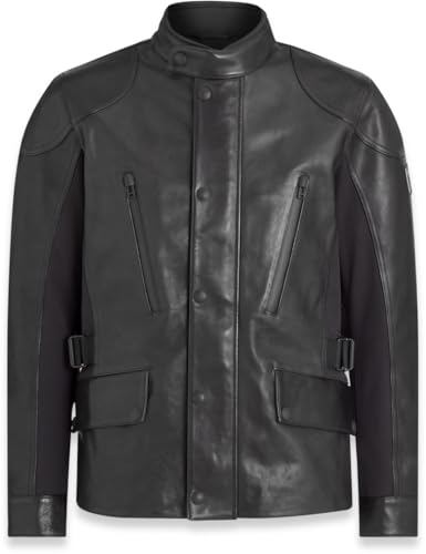Belstaff Maelstrom Motorrad Lederjacke, schwarz, L