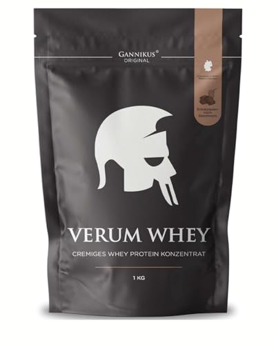 Whey Protein - Schokoladenmilch - 1 kg - Extra Cremig - Produziert in Deutschland aus regionaler Milch - Eiweißpulver zum Muskelaufbau und Abnehmen - Beutel - Gannikus Original®