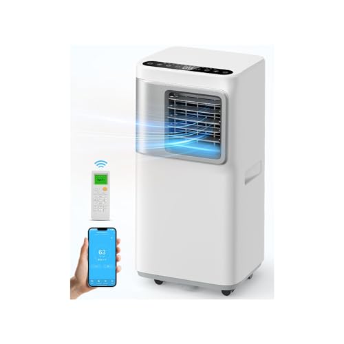 Tragbare Klimaanlage, 16.000 BTU für große Räume bis zu 750 m², 5-in-1 Smart AC-Gerät mit WiFi/Fernbedienung, schnelle Kühlung, Luftentfeuchter und