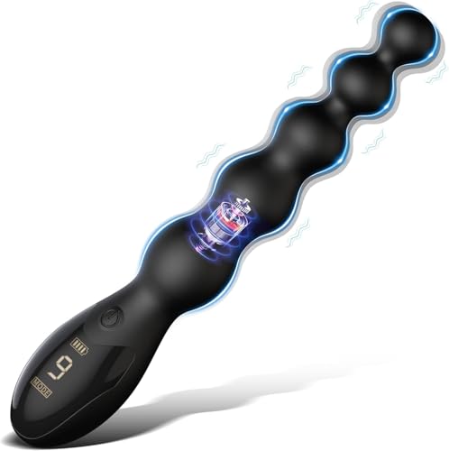 Analkugeln Vibrierender Buttplug - Sexspielzeug für Männer Prostata-Massagegerät Analspielzeug, Spielzeug für Erwachsene Analplugs Vibratoren Graduiertes & Display-Design mit 9 Vibrationsmodi