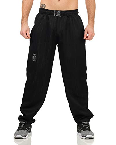 ZARMEXX Herren Sporthose Jogginghose Lang Fitnesshose Bodybuilding Kraftsport Hose Gym Pumperhose (schwarz, M)