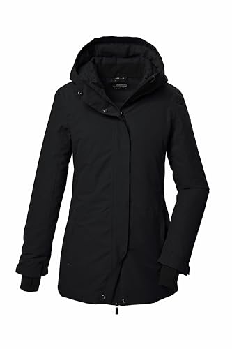 killtec Damen Funktionsparka/Parka mit Kapuze KOW 93 WMN PKR, schwarz, 40, 41817-000