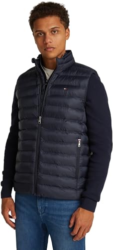 Tommy Hilfiger Herren Core Packable Recycled Vestmw0mw39989 Weste, Blue (Desert Sky), L EU