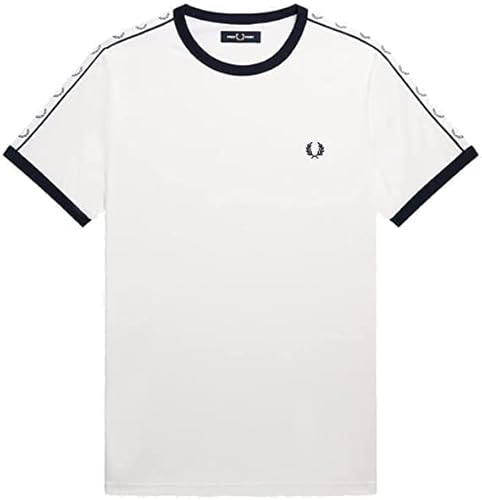Fred Perry Taped Ringer T-Shirt Snow White, weiß, XL