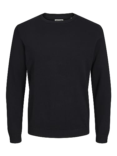 JACK & JONES Dünner Langarm Strickpullover Rundhals Basic Sweater Shirt Jumper JJEBASIC