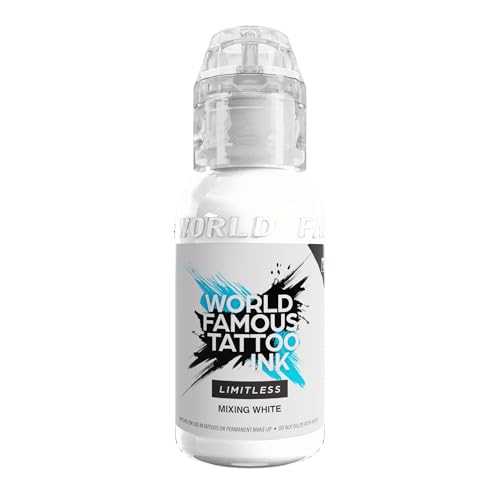 World Famous Tattoo Ink Limitless - Mixing White - professionelle Tattoo Farbe - REACH konform - 30 ml