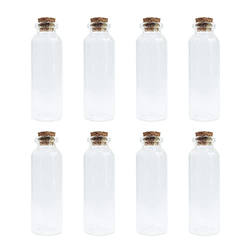WYAN 8Pcs 30ML kleine Glasflasche,Mini Glasflaschen mit Korken,Luftdichte Flaschen mit Korken,Als Gastgeschenk Hochzeitsdeko Gewürzgläser