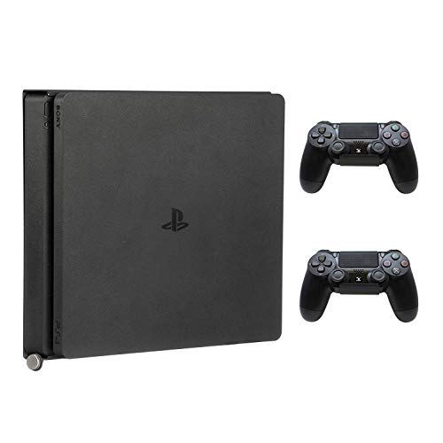HumanCentric PS4-Halterung für PS4 Slim + 2 Controller-Halterungen im Paket, Befestigung an der Wand oder der Rückseite des Fernsehers, passt nur auf PS4 Slim