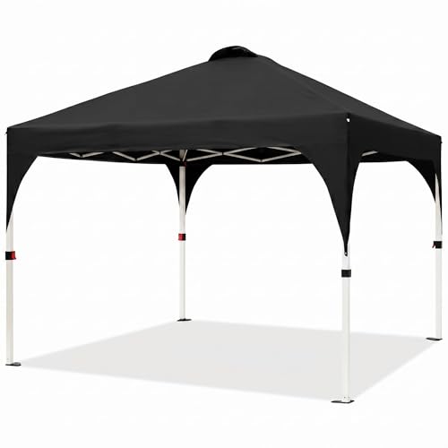 Pavillon 3x3m, Pop-Up Faltpavillon, UV Schutz 50+, Partyzelt Wasserdicht Stabil Mit Tragetasche, 4 Sandsäcken & 4 Seilen, Höhenverstellbar Für Party Camping Extremes Wetter