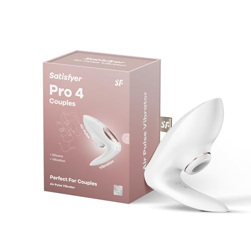 Satisfyer Pro 4 Couples | Vibrator und Druckwellen-Stimulation | Sex-Spielzeug für Frau und Mann | Dildo und Sauger für Klitoris-Stimulation | Leise und stark | Einführ- und Auflegevibrator