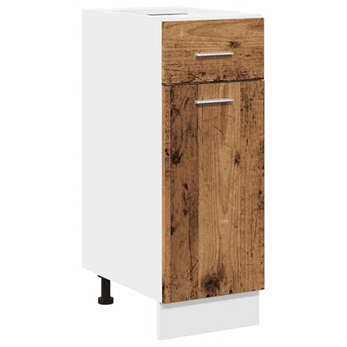 Vopese Holzwerkstoff Küchenschrank Lyon Altholz 30x46x81,5cm mit Schublade und F?Chern - für Küchenger?te und T?pfe Model856080