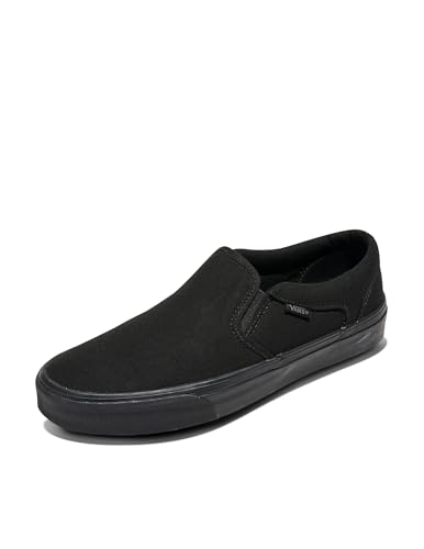 Vans Unisex Asher Sneaker, Canvas Black Black, 45 EU