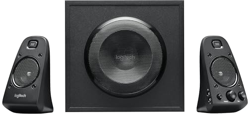 Logitech Z623 Lautsprecher-System mit Subwoofer, Satter Bass, 400 Watt Spitzenleistung, THX-Zertifiziert, 3.5mm & Cinch-Eingänge, Multi-Device, EU Stecker, PC/PS4/Xbox/TV/Smartphone/Tablet - Schwarz