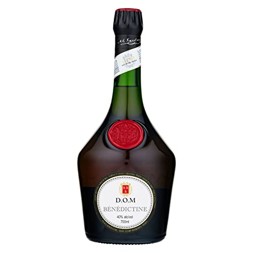Bénédictine D.O.M. französischer Kräuterlikör, 40% Vol., 70 cl/700 ml, traditionelle Geheimrezeptur mit 27 Wurzeln, Kräutern & Gewürzen, feine Honignoten mit Zitrus & Mandeln, ideal als Geschenk
