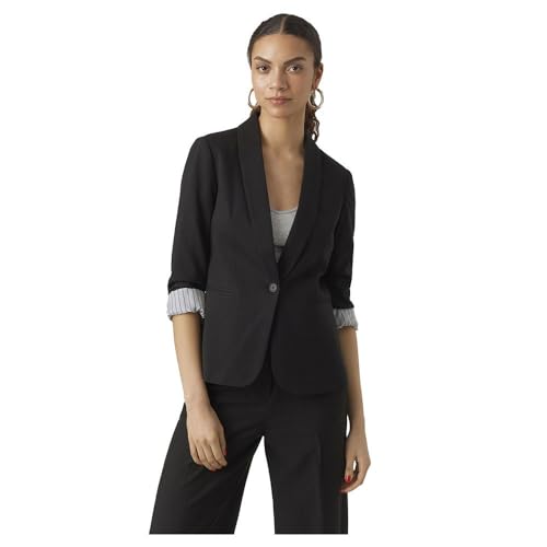 VERO MODA Damen Jersey Blazer VMHarukimo leichte Sotffjacke 10291043 Black 34