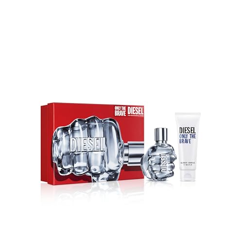 Diesel Only The Brave Eau de Toilette Set für Herren, EdT 50 ml & Duschgel 75 ml, intensiver und warmer Herrenduft, orientalisch-holzig, Winter Edition
