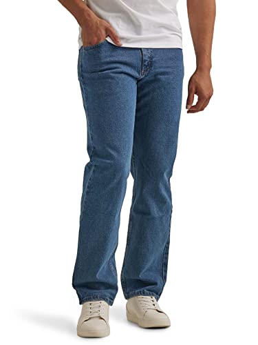 Wrangler Authentics Herren Klassische 5-Pocket Relaxed Fit Jeans, Dark Stonewash Flex, 36W / 32L
