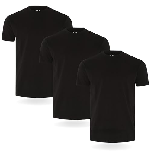 Fm London Herren-t-shirt (3/5er-pack) Herren T-Shirt , Schwarz (3er-pack), M
