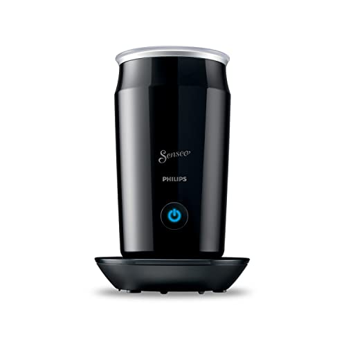 Philips SENSEO® Milk Twister – Milchaufschäumer für heißes und kaltes Milchaufschäumen für 2 Cappucinos, Antihaftbeschichtung, 500 Watt, 0.12 Liter, 15.1 x 15.1 x 21.7 cm, schwarz (CA6500/60)