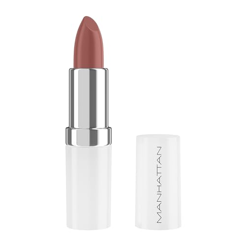 Manhattan Lasting Perfection Satin Lipstick 230 Hip Hazelnut, Lippenstift für intensive, langanhaltende Farbe und feuchtigkeitsspendende Pflege