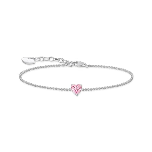 THOMAS SABO Armband mit weißem Zirkonia-Herz 925 Sterlingsilber A2157-051-9