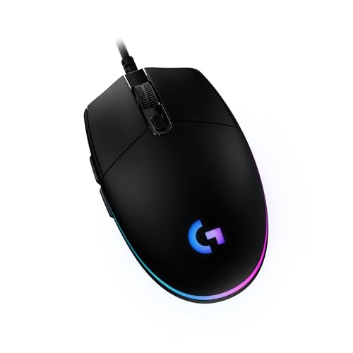Logitech G203 Gaming-Maus mit anpassbarer LIGHTSYNC RGB-Beleuchtung, 6 programmierbare Tasten, spieletauglicher Sensor, Abtastung mit 8.000 DPI, Geringes Gewicht - Schwarz
