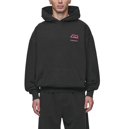 Pegador Hawkins Oversized Hoodie Herren, Vintage Black, L