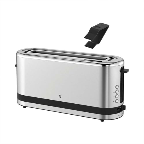 WMF Küchenminis Toaster Langschlitz mit Brötchenaufsatz, 2 Scheiben, XXL, Bagel-Funktion, Langschlitztoaster mit 7 Bräunungsstufen, 900W, Toaster edelstahl matt