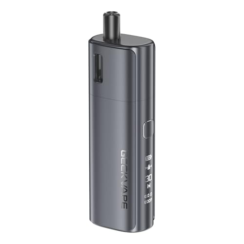GEEKVAPE Soul 2 Pod Kit, Built-in 2100mAh Battery, MTL & RDL Vaping, Smart Mode, Adjustable Airflow, 0.99” Hidden Screen, 4ml Cartridge, Auto Draw/Button Activation,No Nicotine (Urban Gray)