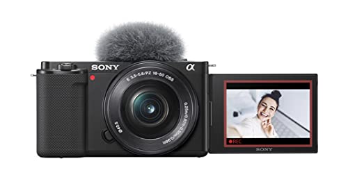 Sony ZV-E10 Systemkamera mit 16–50mm Objektiv (APS-C) – 4K-Video, schwenkbares Display, Echtzeit-Augen-Autofokus, leicht & ideal für Vlogger & Einsteiger