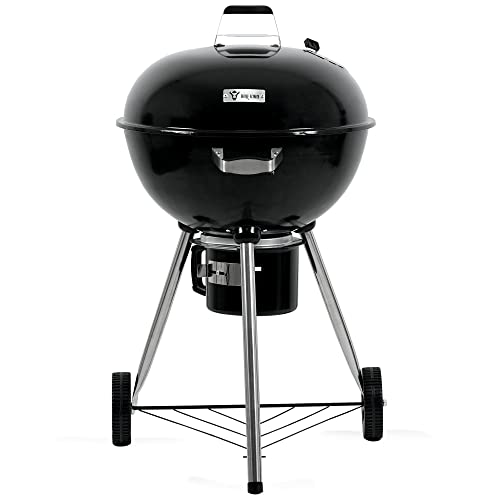 BBQ-Toro Kugelgrill Ø 57 cm | Grillfläche Ø 53,5 cm | BBQ Kugelgrill Holzkohle, Barbecue Kugelgrill, Grill Holzkohle rund, Holzkohlegrill mit Deckel