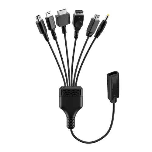 Mcbazel 6 in 1 Typ C Ladekabel Adapterkabel für Nintendo DSi, 3DS & 2DS (inkl. aller XL & New Modelle), DS, DS Lite,WII U, GBA SP, PSP1000 2000 3000, PS VITA1000