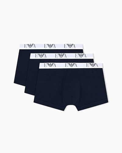Emporio Armani Herren Bold Monogram 3-Pack Trunk Badehose, Armani Blau/Armani Blau, Large (3er Pack)