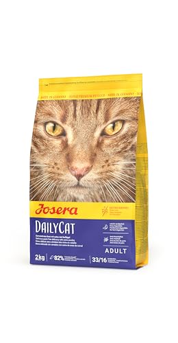 JOSERA DailyCat (1 x 2 kg) | Adult | Premium Trockenfutter für ausgewachsene Katzen | Geflügel & Süßkartoffel | erlesene Kräuter & gesunde Früchte | getreidefrei | Katzenfutter | 1er Pack