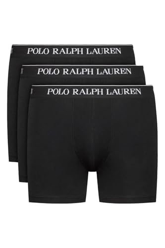 Polo Ralph Lauren Boxershorts aus Baumwolle, Schwarz, Größe M, 3er-Pack, Schwarz