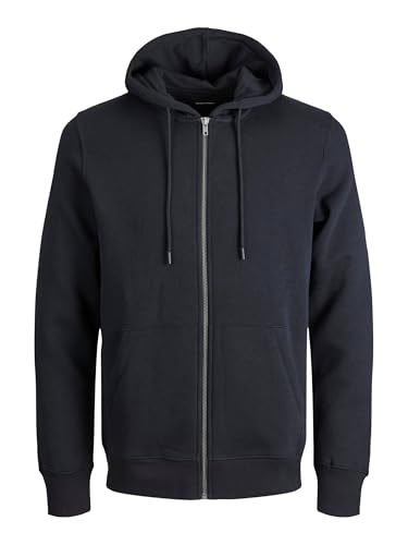 JACK&JONES PLUS Herren Jjebradley Sweat Zip Hood Noos Pls Sweatshirt-Jacke, Black, 5XL Größen