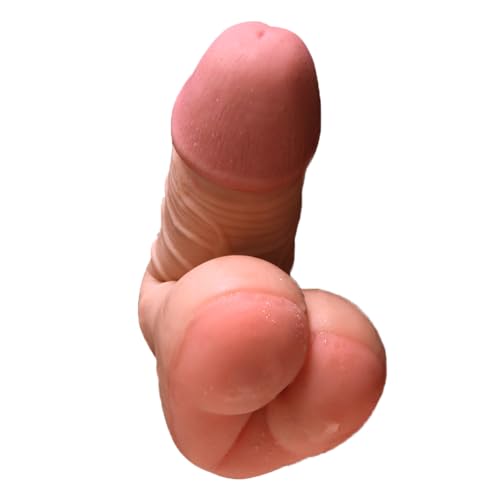 Homosexuell Masturbator und Dildo 2 in 1 mit 3D Anal Tunnel Realistischer Penis Masturbieren Extrem Eng Gummi Muschi Sex Spielzeug für Männer Frauen und Gay Solo Taschenmuschi Mastrubrator Seckoe