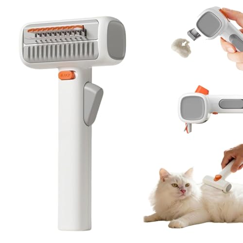 CBDYWVR 2-in-1 Haustier Selbstentwirrender Kamm - Professionelles Enthaarungswerkzeug, Haustier Selbstentwirrung & Fellpflege Kamm für Verschiedene Haarlängen, Entfernt effektiv Verfilzungen