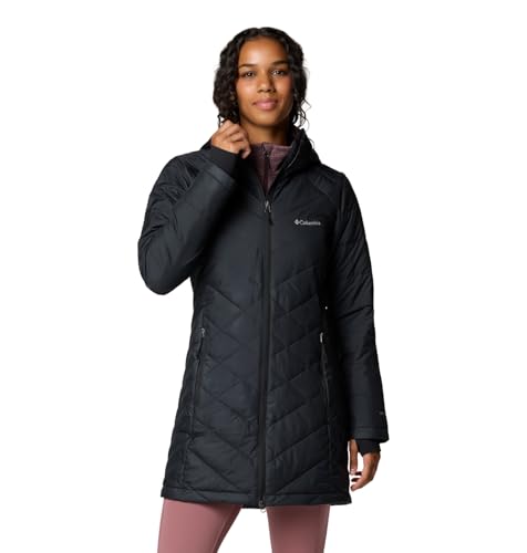 Columbia Damen Lange Steppjacke mit Kapuze, Heavenly