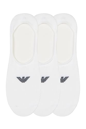 Emporio Armani Herren-Socken, Baumwolle, 3er-Pack, Weiß, Größe L/XL, Weiß/Weiß/Weiß, L-XL