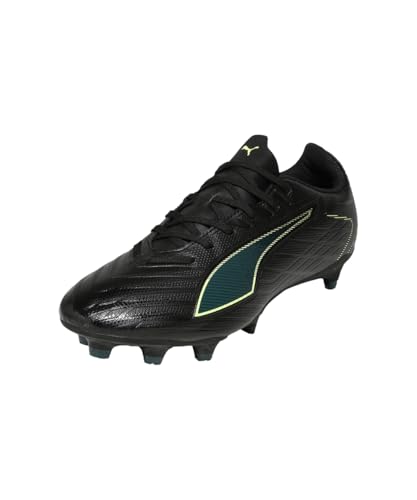 PUMA Unisex Ultra 6 Play Fg/Ag Fußballschuh, Puma Black Fizzy Light Green Terrain, 39 EU