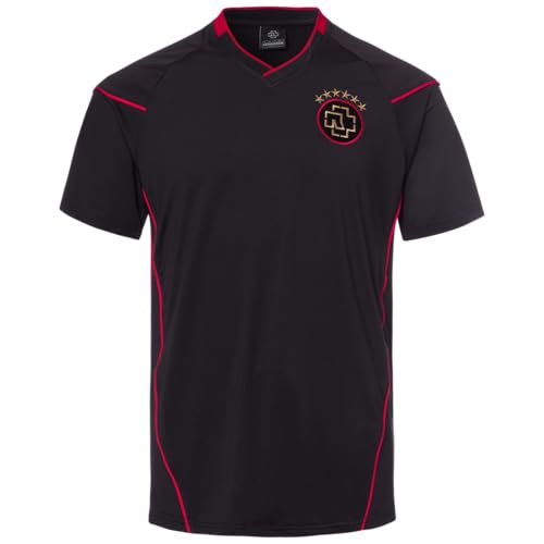 Rammstein Fußballtrikot schwarz/rot, Offizielles Band Merchandise (L)