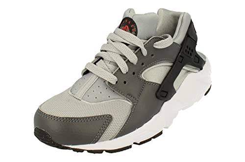 NIKE Huarache Run GS Trainers DX1091 Sneakers Schuhe (UK 3 US 3.5Y EU 35.5, Wolf Grey Black Dark Grey 001), Wolf Grey Black Dark Grey 001, 3.5 Big Kid