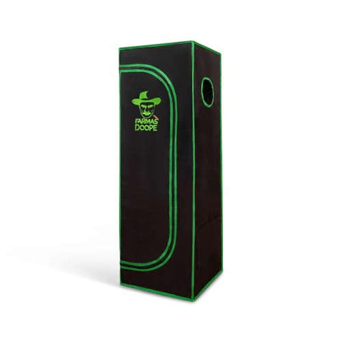 FARMAS DOOPE Growzelt 60x60x180 cm | Grow & Zuchtzelt für Hydrokulturen | Growschrank aus Oxford 600D & hochreflektierendem Mylar | Zelt für Pflanzen & Homegrowing [Inkl. Wasserfeste Bodenwanne]