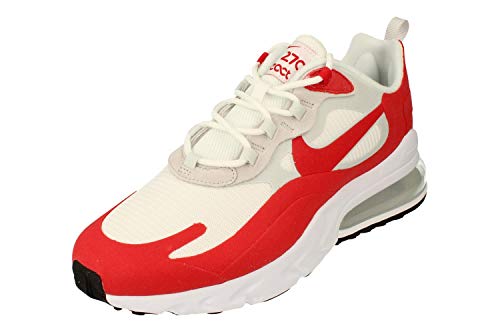 Nike Air Max 270 React Herren Running Trainers CW2625 Sneakers Schuhe (UK 6 US 7 EU 40, White University red 100)