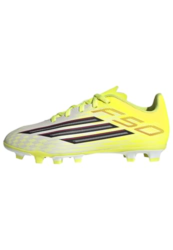 adidas Unisex Kinder F50 Club Firm Ground/Multi Ground Football Boots Kids, Team solar Yellow 2/core Black/Lucid red, 37 1/3 EU